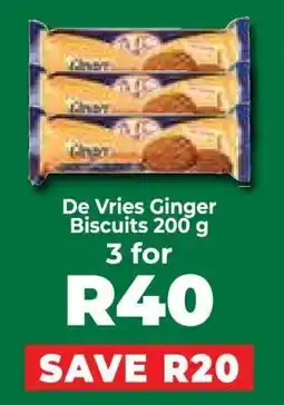Food Lover's Market De Vries Ginger Biscuits 200 g offer