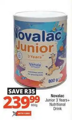 Checkers Novalac Junior 3 Years+ Nutritional Drink offer