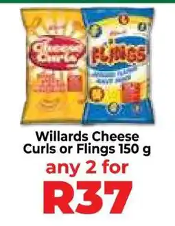 Food Lover's Market Willards Cheese Curls or Flings 150 g offer