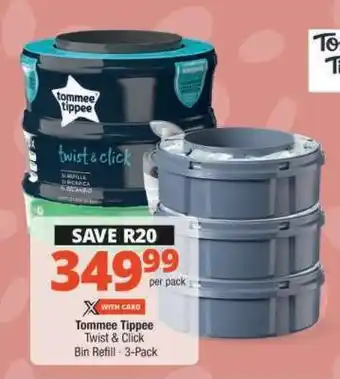 Checkers Tommee Tippee Twist & Click Bin Refill - 3-Pack offer