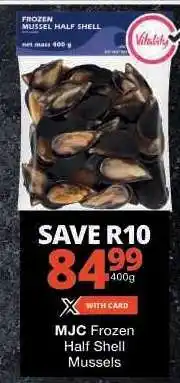 Checkers MJC Frozen Half Shell Mussels offer