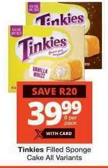 Checkers Tinkies Filled Sponge Cake offer