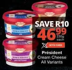 Checkers Président Cream Cheese All Variants offer