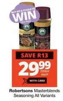 Checkers Robertsons Masterblends Seasoning offer