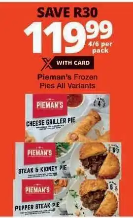 Checkers Pieman's Frozen Pies offer