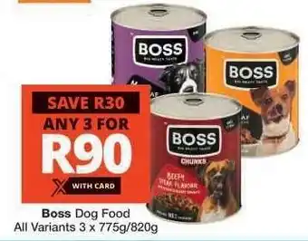 Checkers BOSS DOG FOOD offer