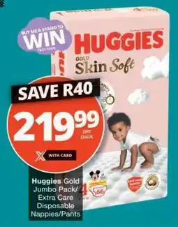 Checkers Huggies Gold Jumbo Pack offer