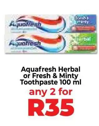 Food Lover's Market Aquafresh Herbal or Fresh & Minty Toothpaste 100 ml offer