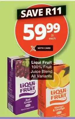 Checkers Liqui Fruit Juice Blend offer