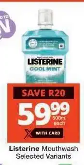 Checkers LISTERINE MOUTHWASH offer