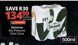 Checkers Savanna Dry Premium Cider Cans offer