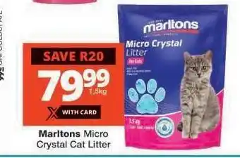 Checkers Marltons Micro Crystal Cat Litter offer