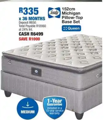 OK Furniture 152cm Michigan Pillow-Top Base Set offer