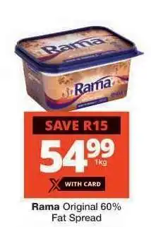Checkers Rama Original 60% Fat Spread offer