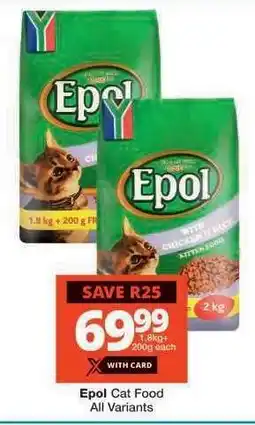 Checkers EPOL CAT FOOD offer