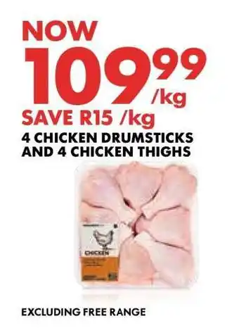 Woolworths 4 Chicken Drumsticks and 4 Chicken Thighs offer