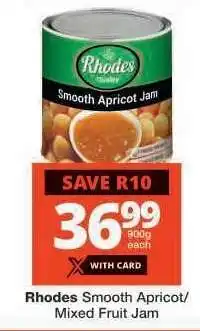 Checkers Rhodes Smooth Apricot/Mixed Fruit Jam offer