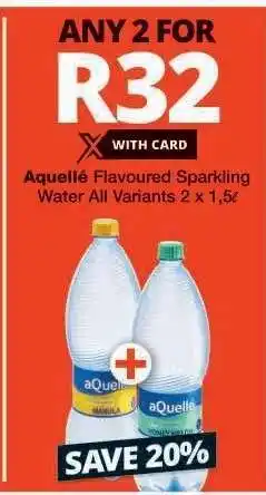 Checkers aQuellé Flavoured Sparkling Water offer