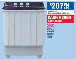 OK Furniture White Twin-Tub Washing Machine DTT169 offer