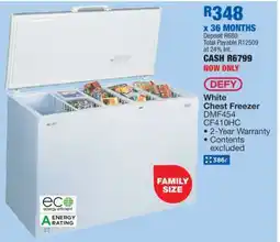 OK Furniture Defy White Chest Freezer offer