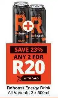 Checkers Reboost Energy Drink offer