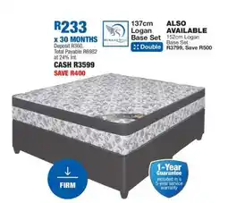 OK Furniture Buraaq Beds 137cm Logan Base Set offer