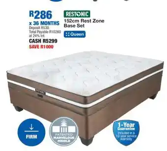 OK Furniture Restonic 152cm Rest Zone Base Set offer