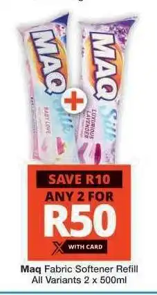 Checkers MAQ Fabric Softener Refill offer