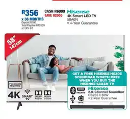 OK Furniture Hisense 4K Smart LED TV 58A6N offer