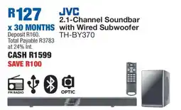 OK Furniture JVC 2.1-Channel Soundbar with Wired Subwoofer TH-BY370 offer