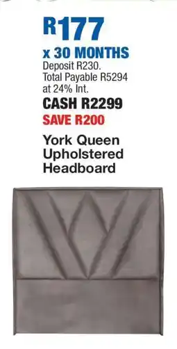 OK Furniture York Queen Upholstered Headboard offer