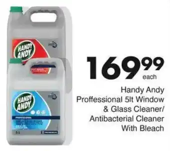 Save Hyper Handy Andy Proffessional Window & Glass Cleaner/ Antibacterial Cleaner With Bleach offer