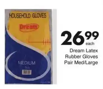 Save Hyper Dream Latex Rubber Gloves Pair Med/ Large offer