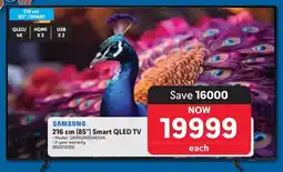 Makro SAMSUNG 216 cm 85" Smart QLED TV offer