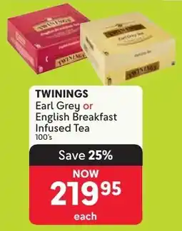 Makro TWININGS Earl Grey or English Breakfast Infused Tea offer