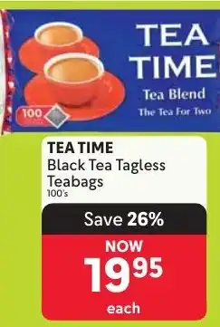 Makro TEA TIME Black Tea Tagless Teabags offer