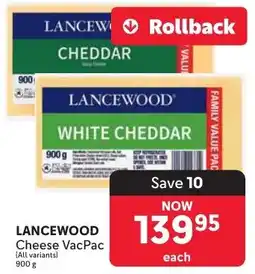 Makro LANCEWOOD Cheese VacPac offer