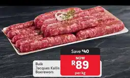 Makro Bulk Jacques Kallis Boerewors offer