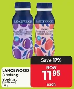 Makro LANCEWOOD Drinking Yoghurt offer
