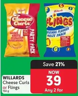 Makro WILLARDS Cheese Curls or Flings offer