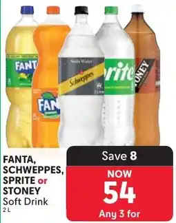 Makro FANTA, SCHWEPPES, SPRITE or STONEY Soft Drink offer