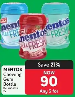 Makro MENTOS Chewing Gum Bottle offer