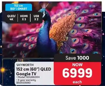 Makro SKYWORTH 152 cm 60" QLED Google TV offer