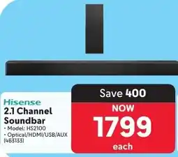 Makro Hisense 2.1 Channel Soundbar offer