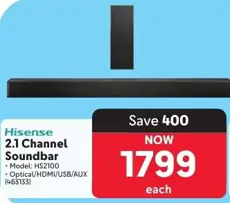 Makro Hisense 2.1 Channel Soundbar offer