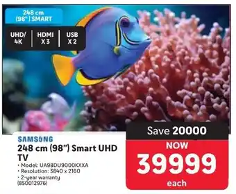 Makro SAMSUNG 248 cm 98" Smart UHD TV offer