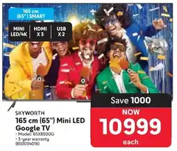 Makro SKYWORTH 165 cm 65" Mini LED Google TV offer