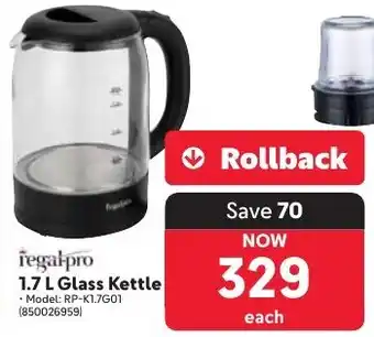 Makro Regal-Pro Glass Kettle offer