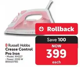 Makro Russell Hobbs Crease Control Pro Iron offer