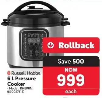 Makro Russell Hobbs Pressure Cooker offer